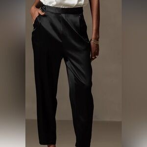 Outlander Elegant Black Silk Women's Pants 6